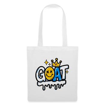 GEN Z ZITATE – Goat Crown Graffiti Smile - Stoffbeutel - Weiß - Vorne