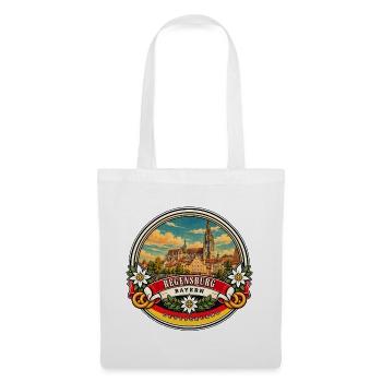 Regensburg Bayern Vintage Reisedesign - Stoffbeutel - Weiß - Vorne