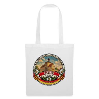 Bamberg Bayern Vintage Reisedesign - Stoffbeutel - Weiß - Vorne