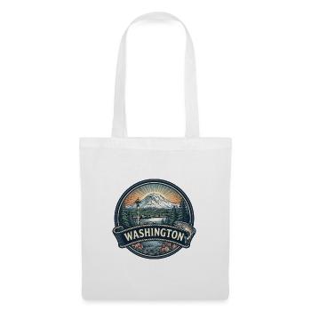 Washington Mount Rainier Space Needle Geschenk - Stoffbeutel - Weiß - Vorne