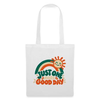 Retro Regenbogen – Just One More Good Day Kinder D - Stoffbeutel - Weiß - Vorne