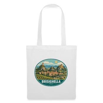 Erkunden Sie Brisighella in Italien – mittelalterliches Dorf - Stoffbeutel - Weiß - Vorne
