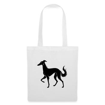 Borzoi-Hundegang - Stoffbeutel - Weiß - Vorne