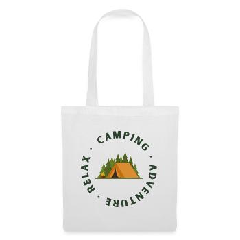 Camping Adventure Circle Logo - Stoffbeutel - Weiß - Vorne