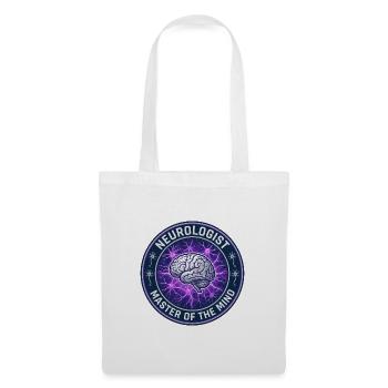 Neurologe Master Of The Mind Gehirnabzeichen Geschenk - Stoffbeutel - Weiß - Vorne