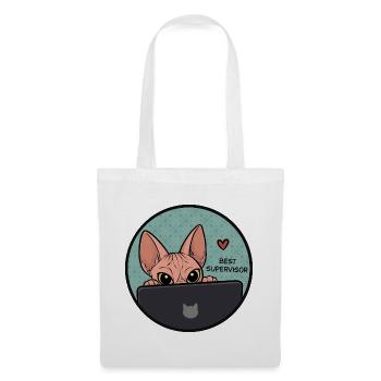 Beste Supervisor Katze - Sphynx Cat  - Stoffbeutel - Weiß - Vorne