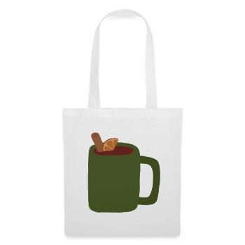 Glühweinbecher Illustration - Stoffbeutel - Weiß - Vorne
