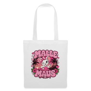 Malle Maus – Mallorca Party & Urlaub - Stoffbeutel - Weiß - Vorne