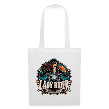 Lady Rider Motoheldin - Stoffbeutel - Weiß - Vorne