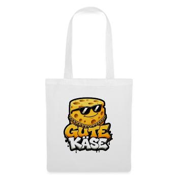 Gute Käse cooler Käse Laib mit Sonnenbrille Shirt - Stoffbeutel - Weiß - Vorne