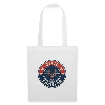 Vintage Civil Engineer Hängebrücken-Transit - Stoffbeutel - Weiß - Vorne
