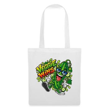 Veggie Wins Gurke - Stoffbeutel - Weiß - Vorne