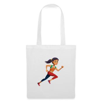 Running Girl - Stoffbeutel - Weiß - Vorne