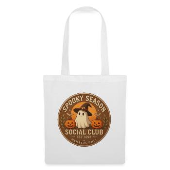 Spooky Season Social Club Abzeichen - Stoffbeutel - Weiß - Vorne