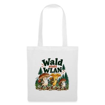 Wald statt WLAN - Stoffbeutel - Weiß - Vorne