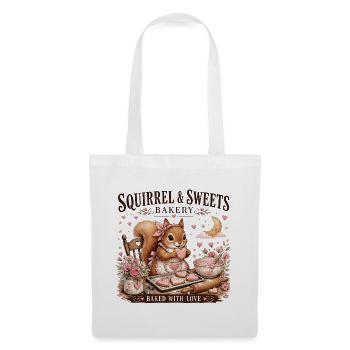 Squirrel Sweets Bakery: Mit Liebe gebacken - Stoffbeutel - Weiß - Vorne