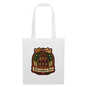 Weihnachtspyramide Pyramiden Fan Retro Badge Shirt - Stoffbeutel - Weiß - Vorne