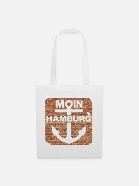Moin_Hamburg - Stoffbeutel - Weiß