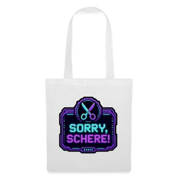 Sorry Schere Retro Arcade Game Over Pixel Shirt - Stoffbeutel - Weiß - Vorne