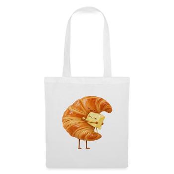 KuschelCroissant Butterfreund - Stoffbeutel - Weiß - Vorne