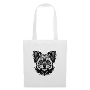 Yorkshire Terrier Hundekopf - Stoffbeutel - Weiß - Vorne