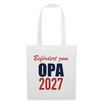 Befördert zum Opa 2027 - Stoffbeutel - Weiß - Vorne