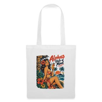 Pin-Up Girl Tiki Style: Aloha State of Mind - Stoffbeutel - Weiß - Vorne