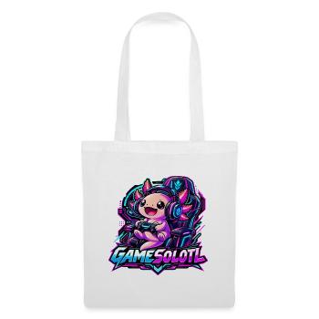  Gamesolotl Axolotl Spieler Cyberpunk - Stoffbeutel - Weiß - Vorne