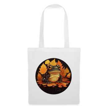Herbstfrosch bei Sunset, Dunkle Stimmung - Stoffbeutel - Weiß - Vorne