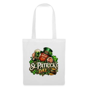 St Patrick Day Leprechaun Feier - Stoffbeutel - Weiß - Vorne