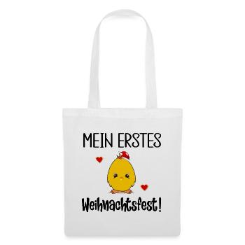 Mein erstes Weihnachtsfest Küken - Stoffbeutel - Weiß - Vorne
