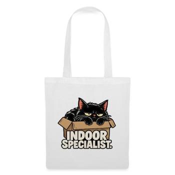 Indoor-Spezialistenkatze - Stoffbeutel - Weiß - Vorne