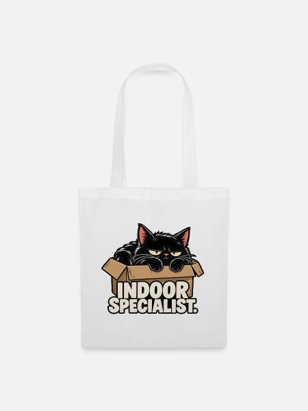 Indoor-Spezialistenkatze - Stoffbeutel - Weiß