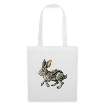 Running Rabbit - Stoffbeutel - Weiß - Vorne