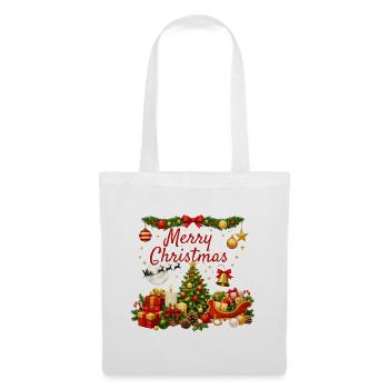 Helles und traditionelles Weihnachten - Stoffbeutel - Weiß - Vorne