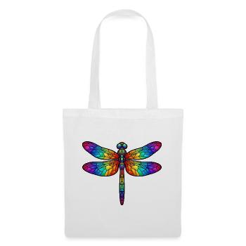 Formulierung: Buntglas Regenbogen Insekt Kunst T-Shirt - Stoffbeutel - Weiß - Vorne