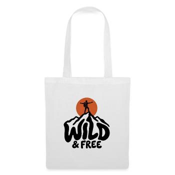 Wandern – Wild & Free Outdoor - Stoffbeutel - Weiß - Vorne