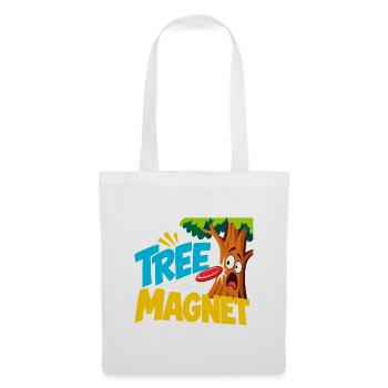 Baum Magnet Cartoon Abenteuer - Stoffbeutel - Weiß - Vorne