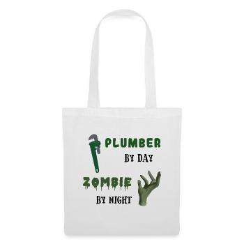 Plumber by day Zombie by night - Rohrzange - Stoffbeutel - Weiß - Vorne