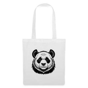 Pandakopf - Stoffbeutel - Weiß - Vorne