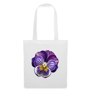 Stiefmütterchenblüte - Stoffbeutel - Weiß - Vorne