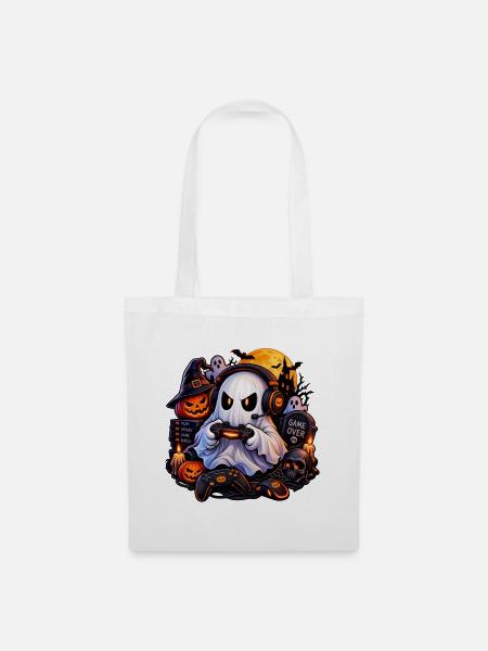 Halloween Gamer Geist: Hol dir den Style jetzt! - Stoffbeutel - Weiß