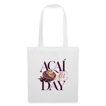 Açaí All Day Bowl - Acai Bowl Design - Stoffbeutel - Weiß - Vorne