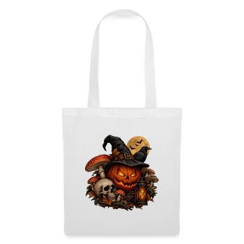 Dunkle Magie: Exklusives Halloween-Design - Stoffbeutel - Weiß - Vorne