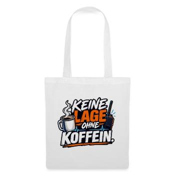 Keine Lage Ohne Koffein - Stoffbeutel - Weiß - Vorne