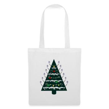 Weihnachtsbaum, Golfen Golfschläger - Stoffbeutel - Weiß - Vorne