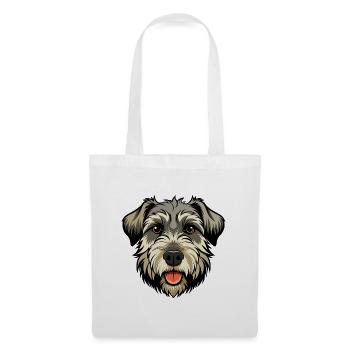 Wheaten Terrier Hundekopf - Stoffbeutel - Weiß - Vorne
