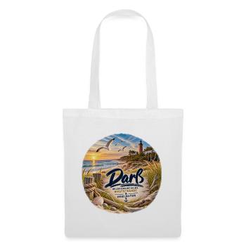 Darß Westküstenzauber Strandbild - Stoffbeutel - Weiß - Vorne