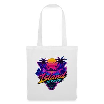 Insel Neon Retro Sunset - Stoffbeutel - Weiß - Vorne