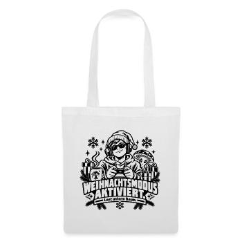 Weihnachtsmodus aktiviert: Lustiges Gamer-Geschenk - Stoffbeutel - Weiß - Vorne